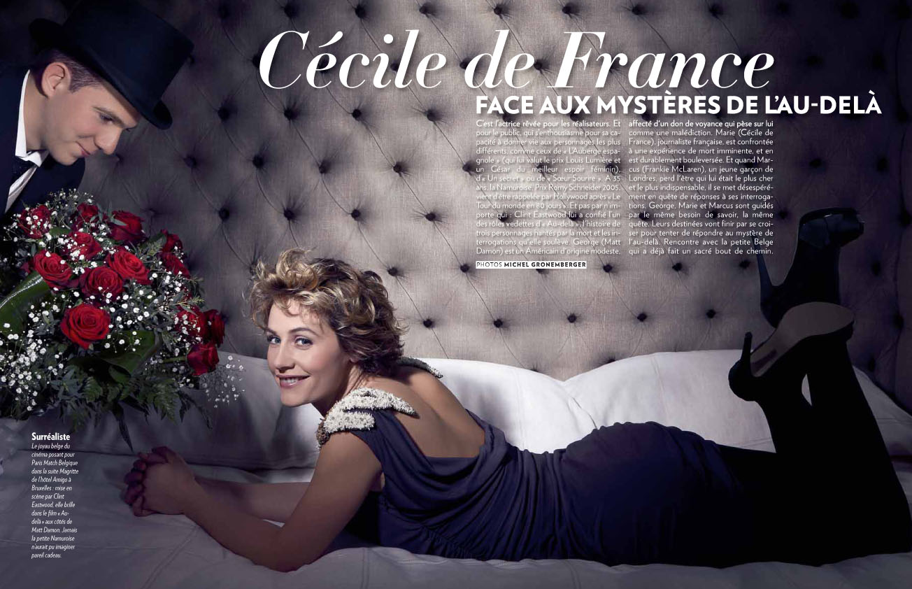 Cécile de France Paris Match par le photographe Michel Gronemberger